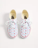 Valentino Valentino Garavani And Vans Low-Top Trainer In Valentino Vans Love Print Fabric - Image 5